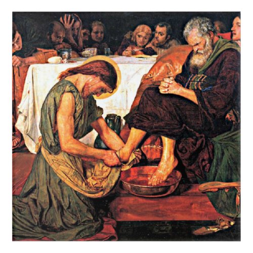 Jesus Washing Peters Feet Acrylic Print