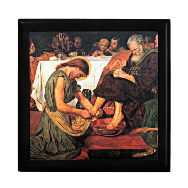Jesus Washing Peter's Feet, fine art Gift Box (Front)