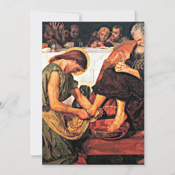 Jesus Washing Peter S Feet Fine Art Painting Card Zazzle Com   Jesus Washing Peters Feet Fine Art Painting Card Red43b86220b04d00b262fdfb2ad4c3b8 Tcvt0 704 