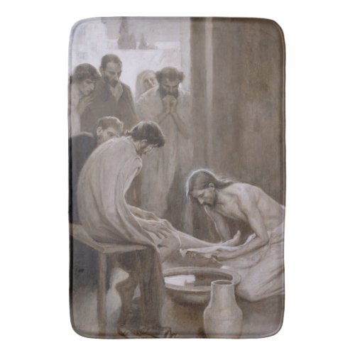 Jesus Washing the Feet of His Disciples Bath Mat