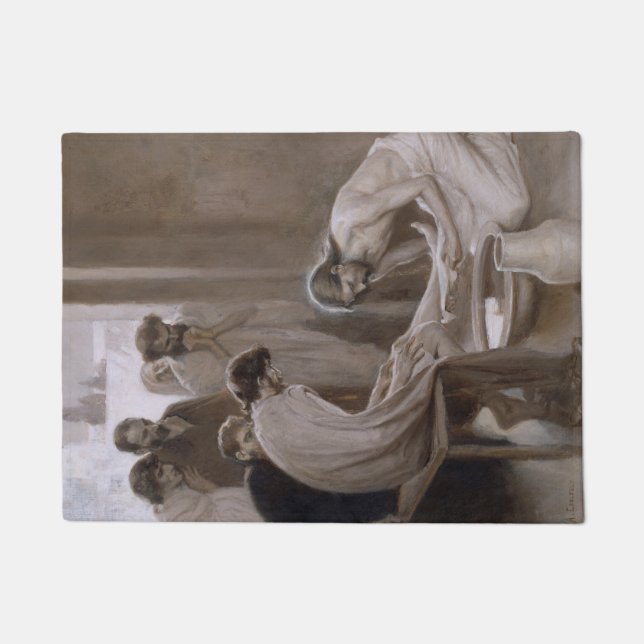 Jesus Washing the Feet of His Disciples Doormat (Front)