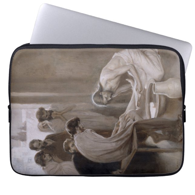 Jesus Washing the Feet of His Disciples Laptop Sleeve (Front)