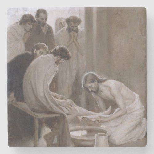 Jesus Washing the Feet of His Disciples Stone Coaster