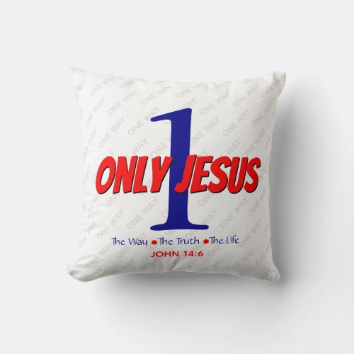 Jesus Way Truth Life Christian Throw Pillow