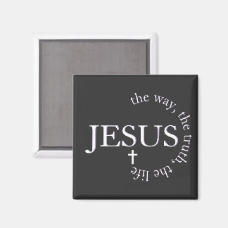 Jesus way, truth, life John 14:6 Cross Magnet