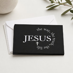 Jesus way, truth, life John 14:6 Cross Note Card