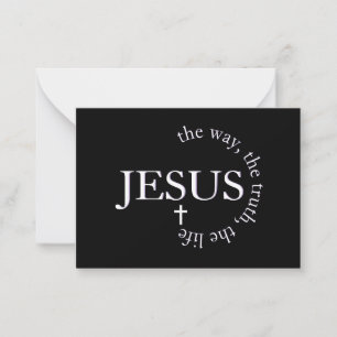 Jesus way, truth, life John 14:6 Cross Note Card