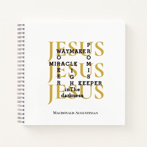 JESUS Waymaker Christian Notebook