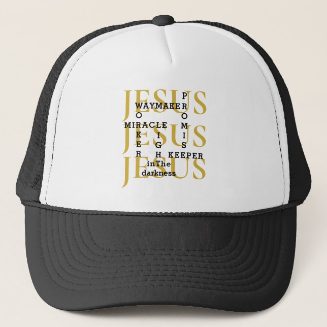 Jesus Waymaker Christian Trucker Hat (Front)