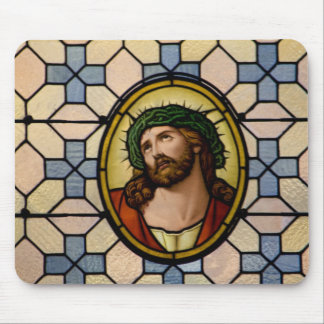 Jesus Wearing Crown Of Thorns Mouse Pad