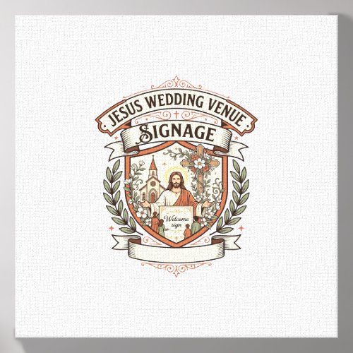 Jesus Wedding Venue Signage Jesus Wedding Venue Si Canvas Photo Tile