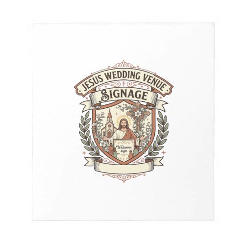 Jesus Wedding Venue Signage Jesus Wedding Venue Si Notepad