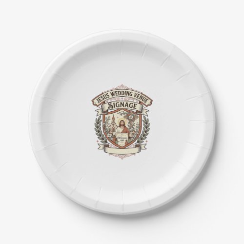Jesus Wedding Venue Signage Jesus Wedding Venue Si Paper Plates