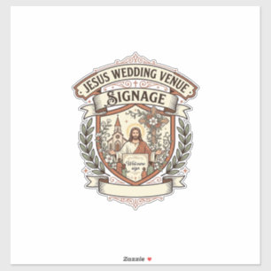 Jesus Wedding Venue Signage Jesus Wedding Venue Si Sticker