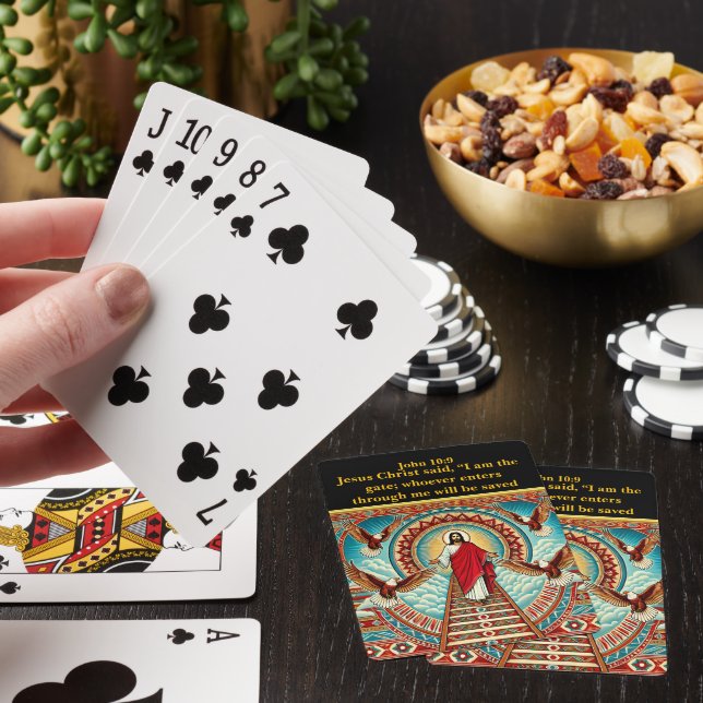 Jesus Welcomes at Heaven’s Door Poker Cards (In Situ)