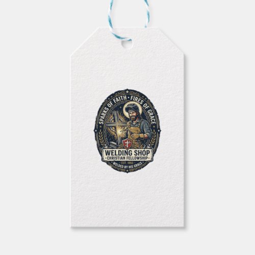 Jesus Welder Metal Shop T-Shirt Inspirational Fait Gift Tags