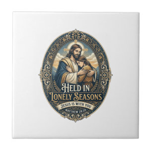 Jesus Widow Widower Encouragement Vintage Shirt Ch Ceramic Tile