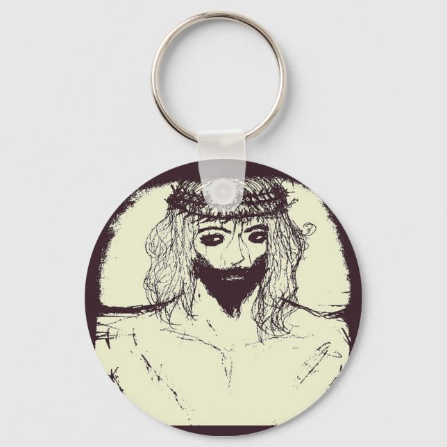 Jesus will save us and the sky open up   keychain (Front)