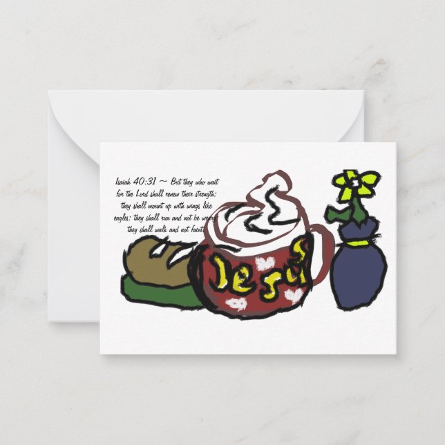 Jesus  wing note card (Front)