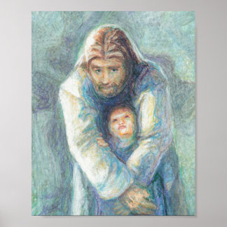 Jesus With A Child Poster