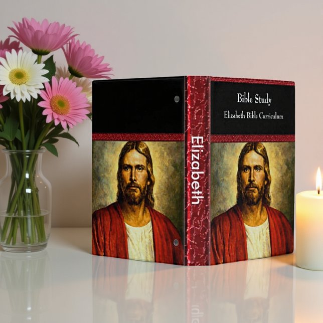 Jesus with a red and white robe bible study book mini binder (Creator Uploaded)