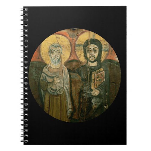Jesus with Abbot Coptic Icon Notebook