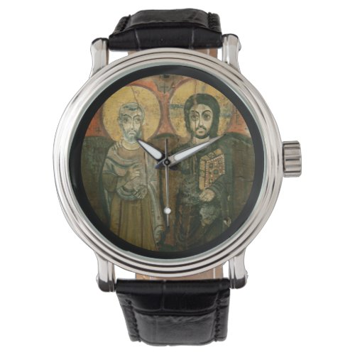 Jesus with Abbot Coptic Icon Watch