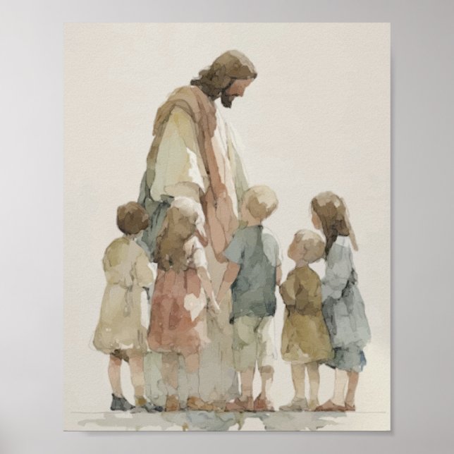Jesus with Children Poster (Front)