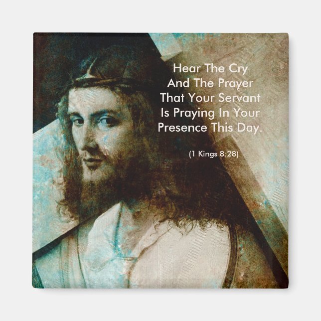 Jesus With Cross Magnet (Front)