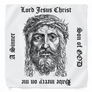 Jesus with crown of thorns /Jesus Prayer Bandana