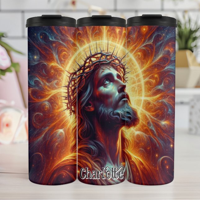 Jesus with Crown of Thorns Thermal Tumbler (Creator Uploaded)