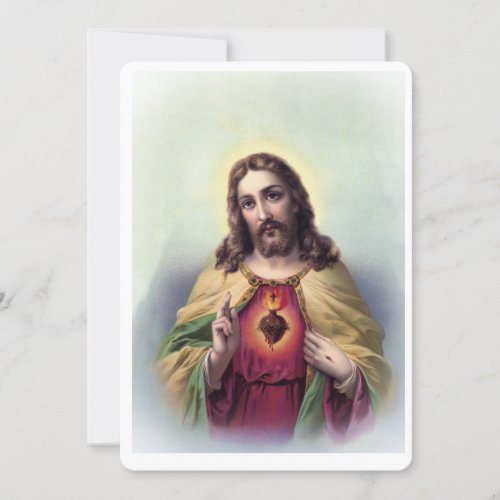 Jesus with Glowing Heart Invitation