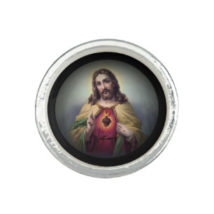Jesus with Glowing Sacred Heart Ring