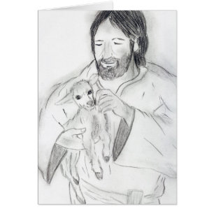 Jesus With Lamb Cards