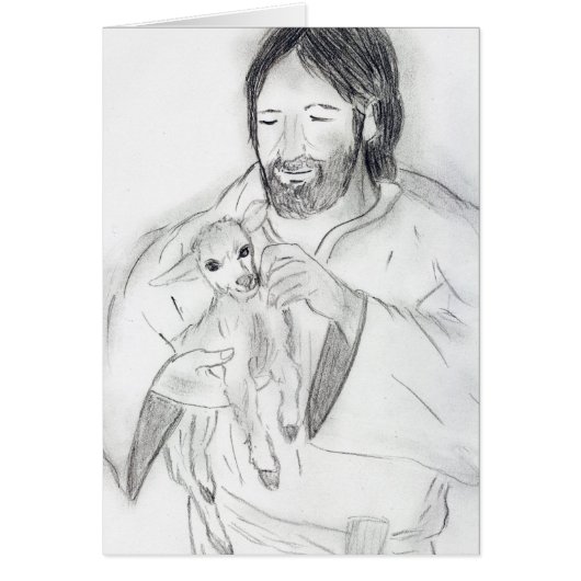 Jesus With Lamb Cards (Front)