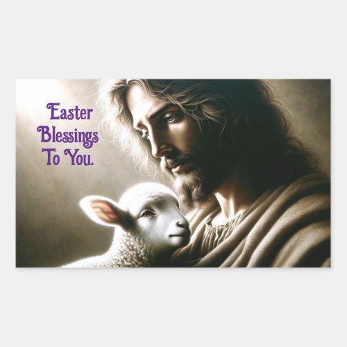 Jesus With Lamb Sticker