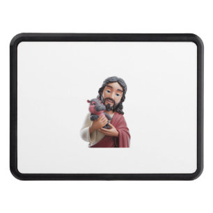 Jesus with Moo Deng_ The Pygmy Hippo of Faith Fun Hitch Cover