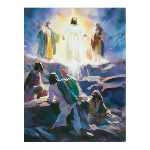 Jesus With Moses And Elijah On The Mountain Poster