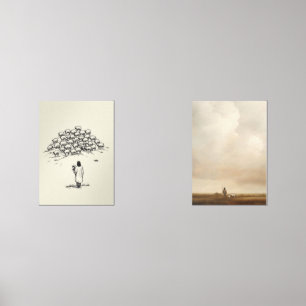Jesus with the lamb wall art sets