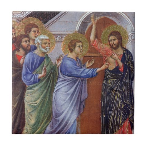 Jesus with Thomas and Apostles c1311 Ceramic Tile