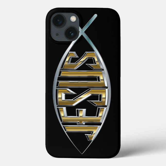 Jesus within a Fish Symbol Case-Mate iPhone Case (Back)