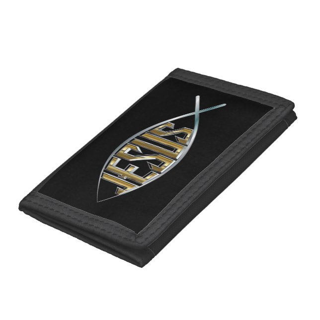 Jesus within a Fish Symbol Trifold Wallet (Bottom)