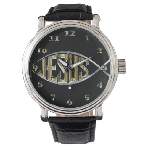 Jesus within a Fish Symbol Watch