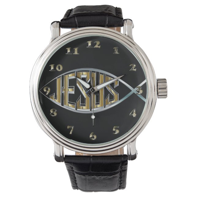 Jesus within a Fish Symbol Watch (Front)