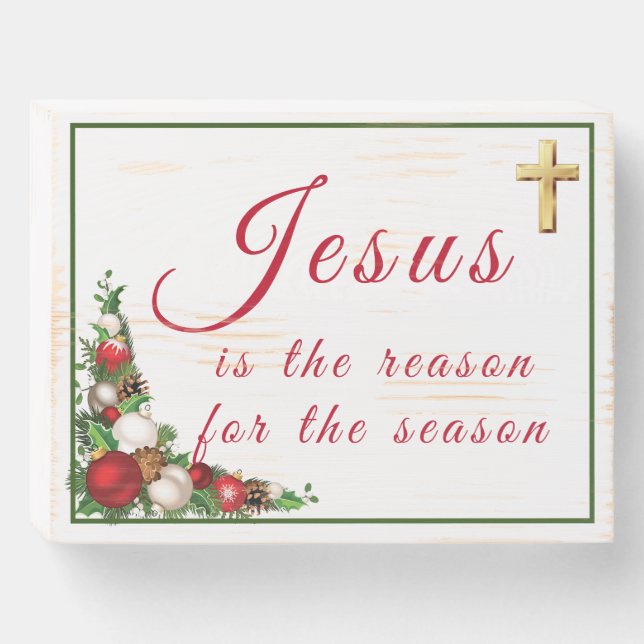 Jesus Wood Box Sign (Front Horizontal)