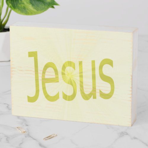 Jesus Wooden Box Sign