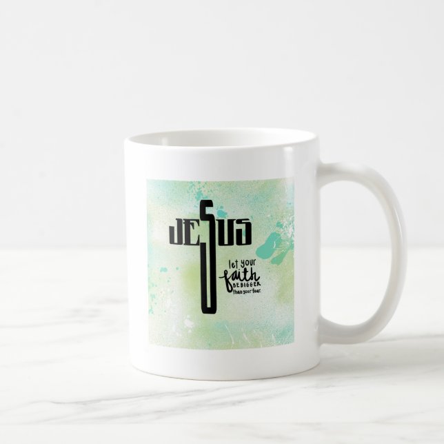 Jesus Word Art Coffee Mug (Right)