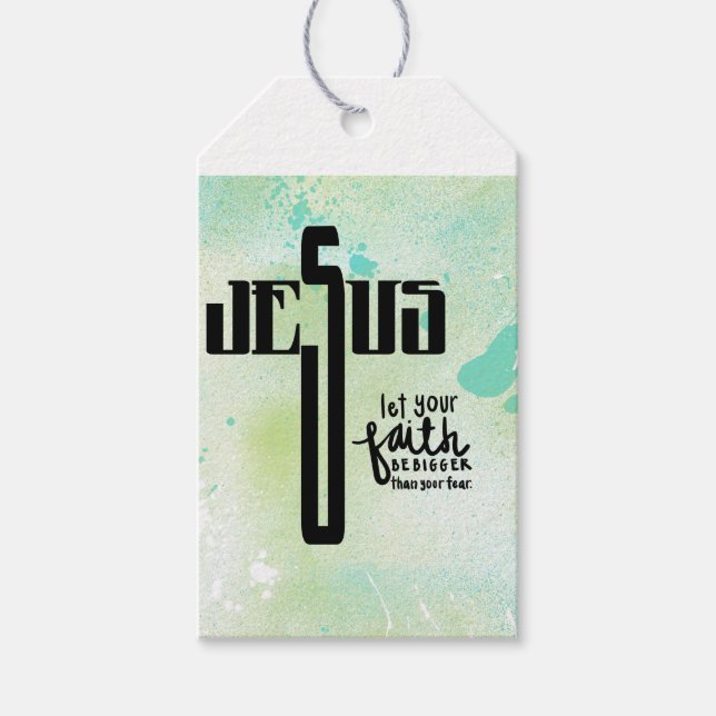 Jesus Word Art Gift Tags (Front)
