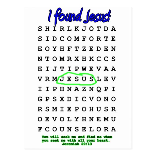 jesus-word-search-puzzle-postcard-zazzle