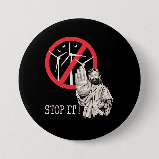Jesus would be against wind power button (Front)